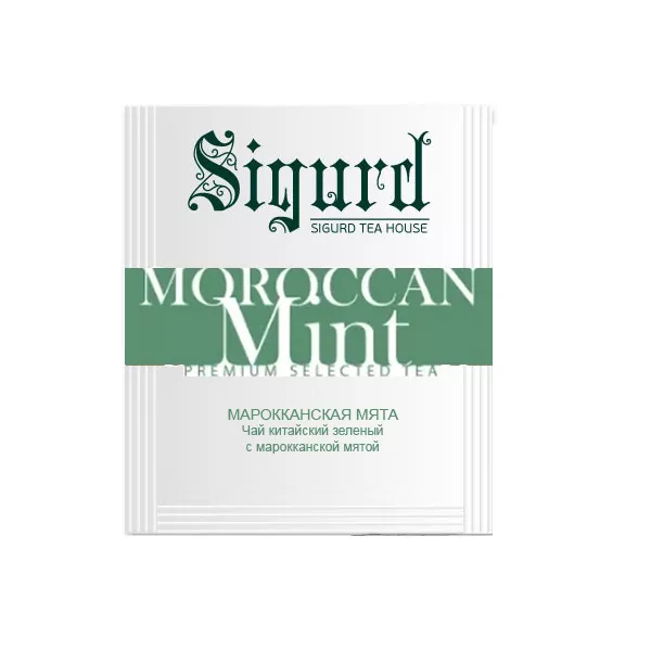 Чай Sigurd в пакетах на чашку MOROCCAM MINT, зеленый, 30*2 г