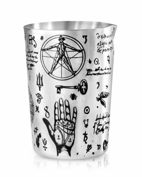 Смесительный стакан Lumian Sakura Alchemy, 500 мл, серебро с гравировкой