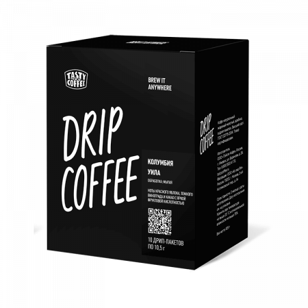 Кофе в дрип-пакете Tasty Coffee Колумбия Уила, 1шт