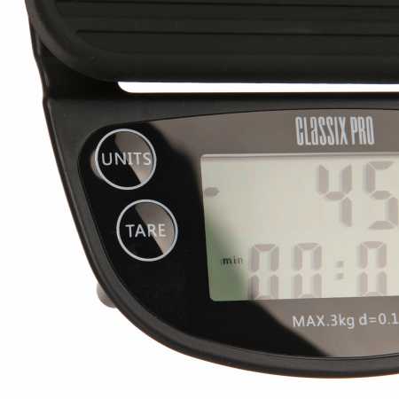 Весы бариста Classix Pro с таймером, черные