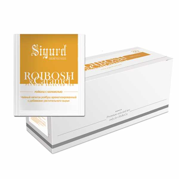 Чай Sigurd в пакетах на чашку ROIBOSH & CARAMEL, ройбуш с карамелью, 30*2  гр