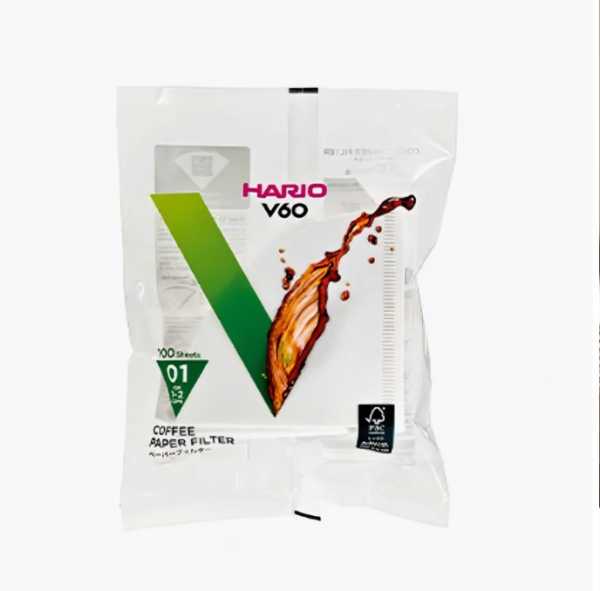 Фильтры Hario V60 бумажные VCF-01-100W (Япония), 100 шт