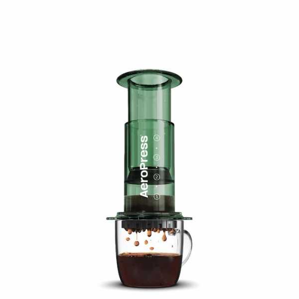 AeroPress Clear Green, аэропресс для кофе, зеленый