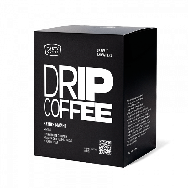 Кофе в дрип-пакете Tasty Coffee Кения Маунт, 1шт