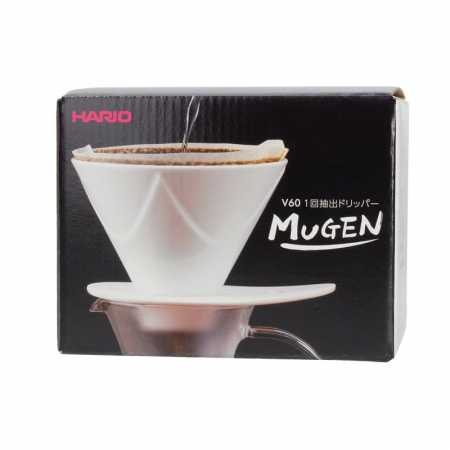 Воронка керамическая для заваривания кофе Hario Mugen, белая