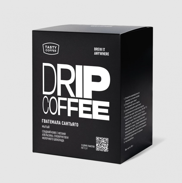 Кофе в дрип-пакете Tasty Coffee Гватемала Сантьяго, 1шт