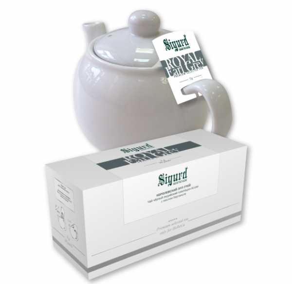 Чай Sigurd в пакетах на чайник ROYAL EARL GREY, черный, 15*5 г