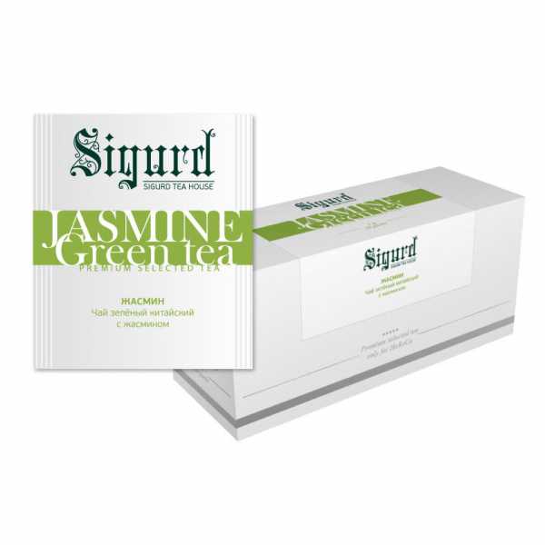 Чай Sigurd в пакетах на чашку JASMINE TEA, зеленый, 30*2 г