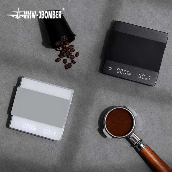 Весы с таймером MHW-3BOMBER Cube 2.0 Mini  для приготовления кофе капельным методом, 2000 г, белый