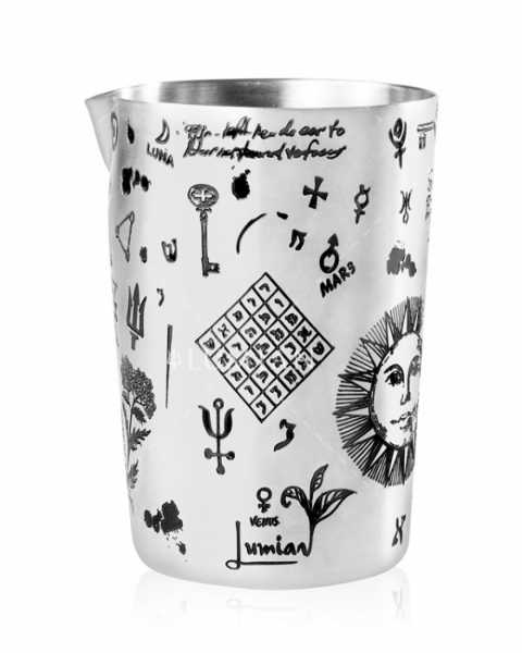 Смесительный стакан Lumian Sakura Alchemy, 500 мл, серебро с гравировкой
