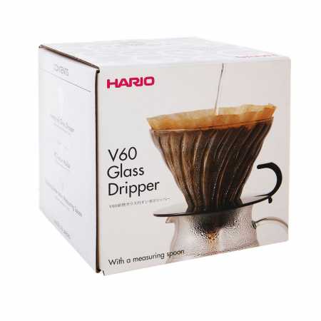 Воронка стеклянная для приготовления кофе Hario VDGF-02TB-UEX, прозрачная