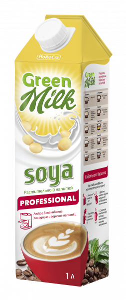 Напиток Green Milk растительный на соевой основе Soya Professional, соя, 1л