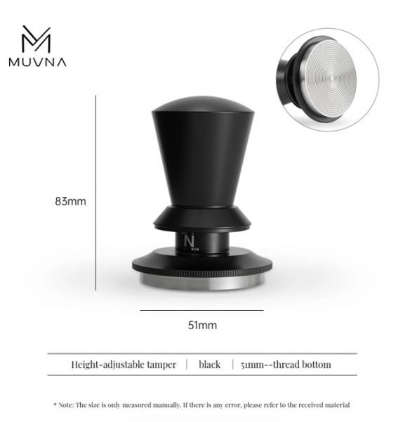 Темпер Muvna Infinitely Adjustable Knob D51, антрацит, резьба