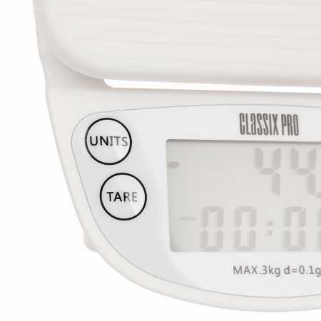 Весы бариста Classix Pro с таймером, белые