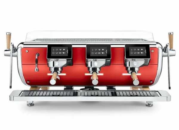 Astoria Storm  SAE/2, двухгрупповая автоматическая кофемашина, 380V, красный/хром