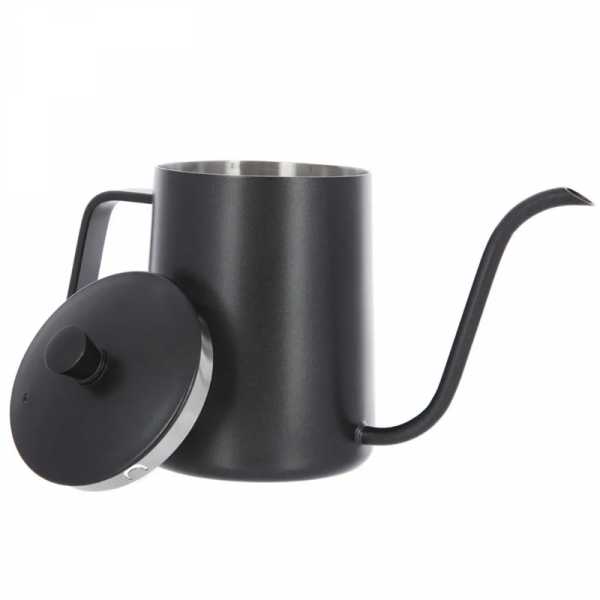 Чайник для альтернативного заваривания с длинным носиком, 600 мл,  черный