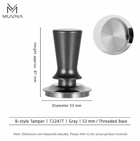 Темпер Muvna B-style Tamper D53, антрацит, резьба