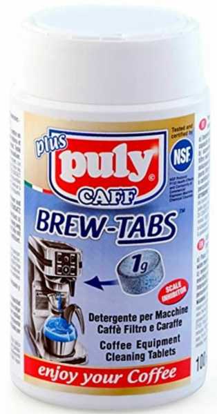 Чистящее средство для фильтр-кофемашин Puly Brew Tabs, 100 таблеток по 1 гр.