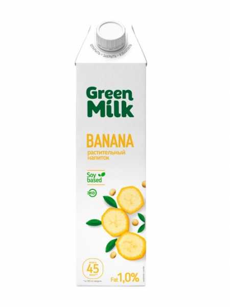 Напиток Green Milk растительный на соевой основе со вкусом Банана,  1л