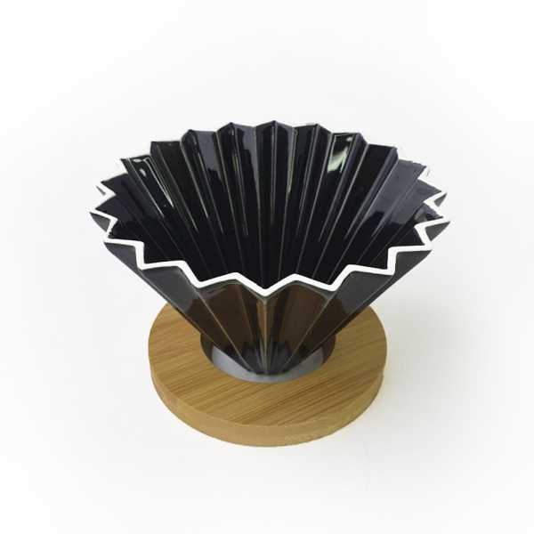 Воронка керамическая Оригами, 3-4 чашки, черная