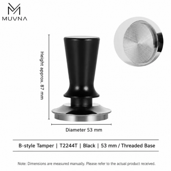 Темпер Muvna B-style Tamper D53, черный, резьба