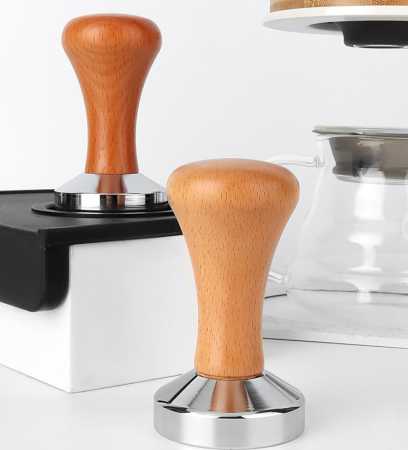 Темпер AnyBar Classic D58, с деревянной ручкой, светлый бук 