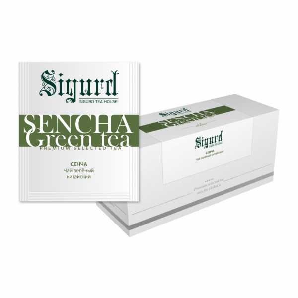 Чай Sigurd в пакетах на чашку SENCHA, зеленый, 30*2 г