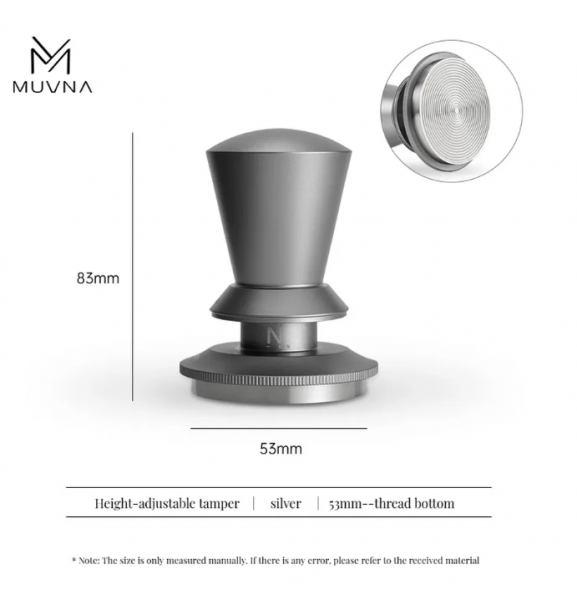 Темпер Muvna Infinitely Adjustable Knob D53, антрацит, резьба