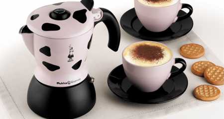 Bialetti Mukka Maculata черно-белая, на 2 порции 3418EXPMR