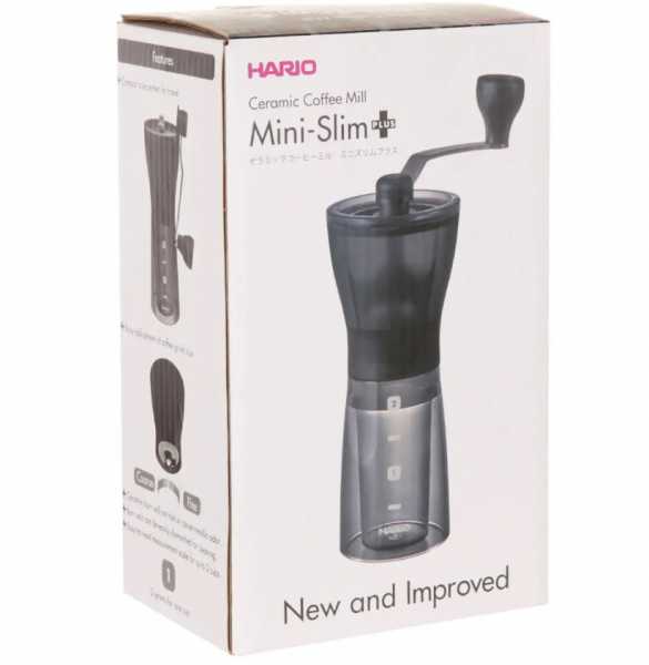 Кофемолка ручная Hario Mini Slim Plus MSS-1DTB, жернова керамические