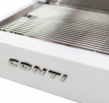 Кофемашина CONTI CC200 с дисплеем, двухгрупповая автоматическая, белая