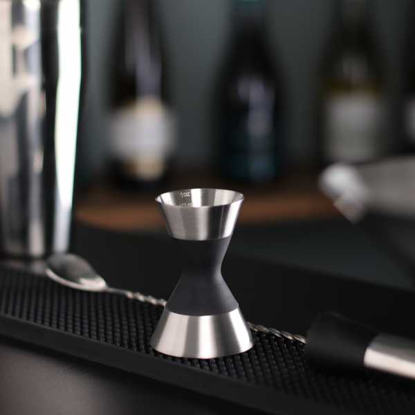 Джиггер AnyBar Mr Slim Silicone 30/45, матовое серебро