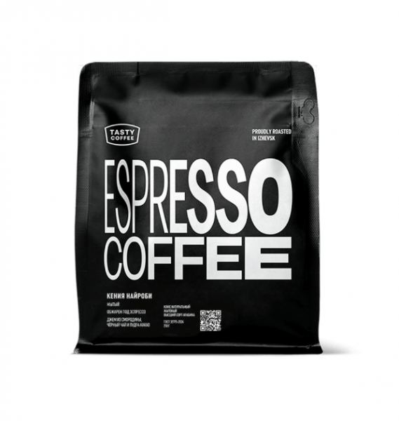 Кофе молотый Tasty Coffee Кения Найроби, 100% арабика, моносорт для эспрессо, 250 гр