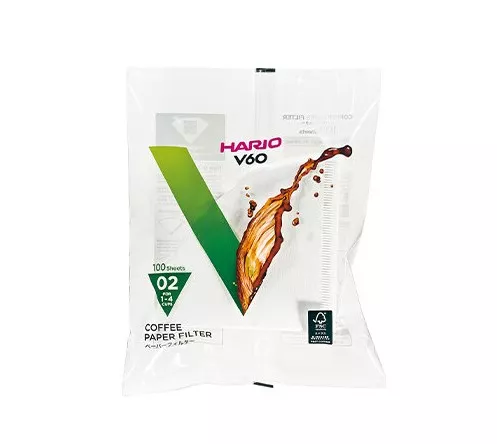 Фильтры Hario V60 бумажные VCF-02-100W (Япония), 100 шт