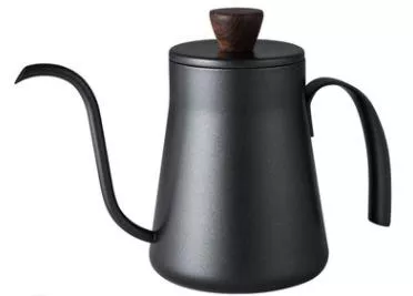 Чайник для альтернативного заваривания с длинным носиком с тефлоновым покрытием, 400 мл, черный