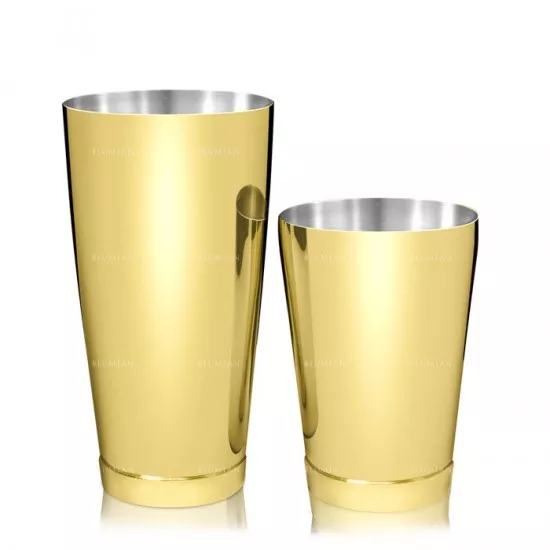Шейкер Lumian Kenko Boston Tin & Half Tin, 18-28 oz, золото