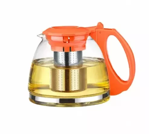 Чайник стеклянный Годжи оранжевый, 1300мл