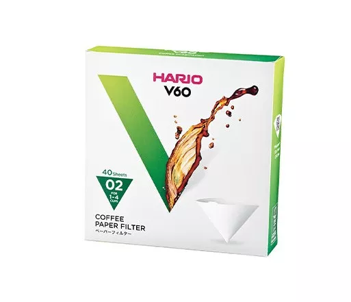 Фильтры Hario V60 бумажные, картонная коробка, VCF-02-40W,40 шт