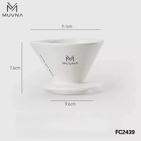 Воронка керамическая для приготовления кофе Muvna XingChuan V01, белый