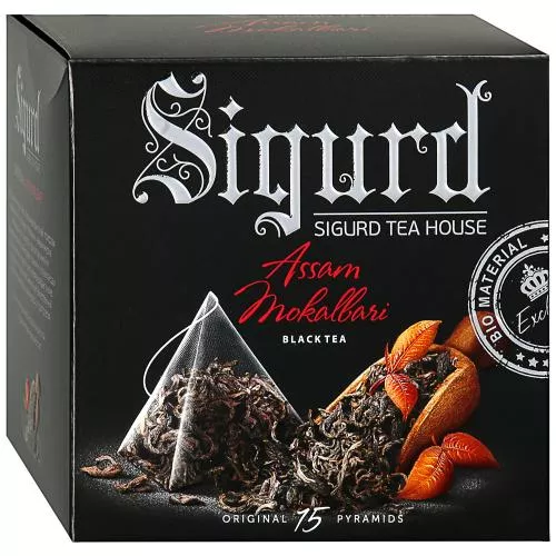 Чай Sigurd в пирамидках Assam Mokalbarry, черный, 15*2 г