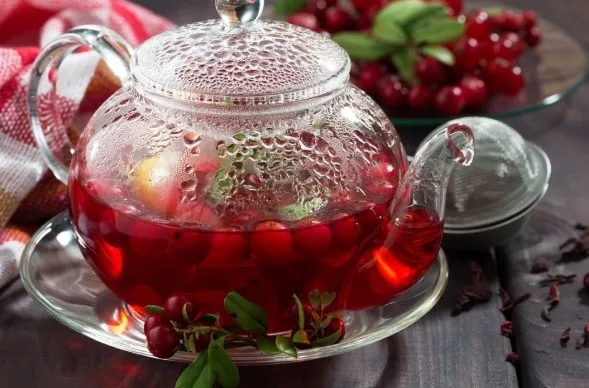 Клюквенный чай | Зимние напитки