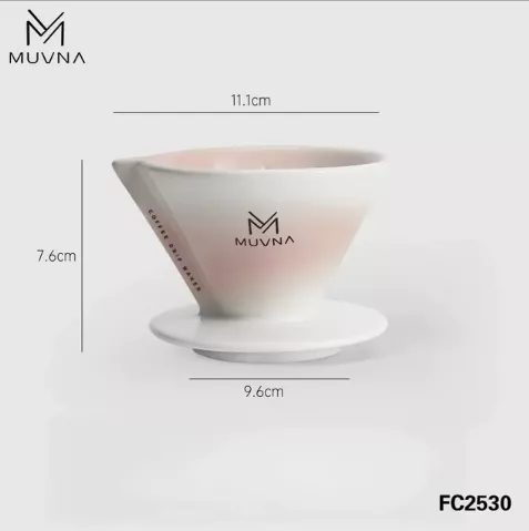 Воронка керамическая для приготовления кофе Muvna XingChuan V01, розовый