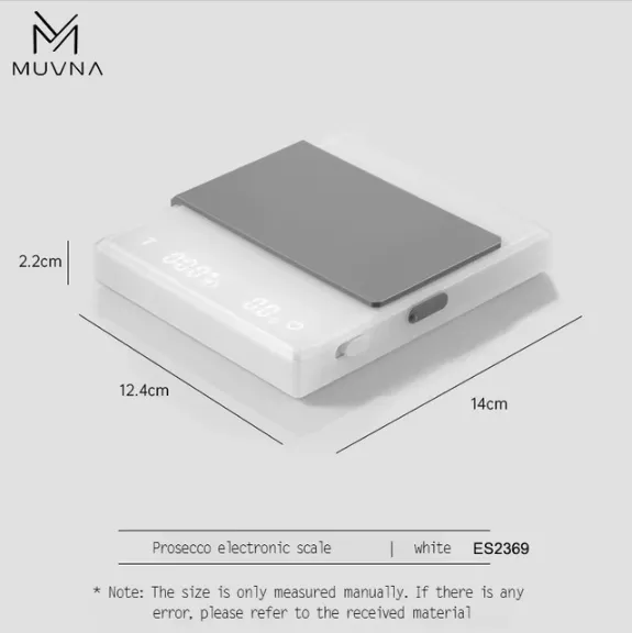 Весы с таймером Muvna Psyche M-1, 2000 гр, белый