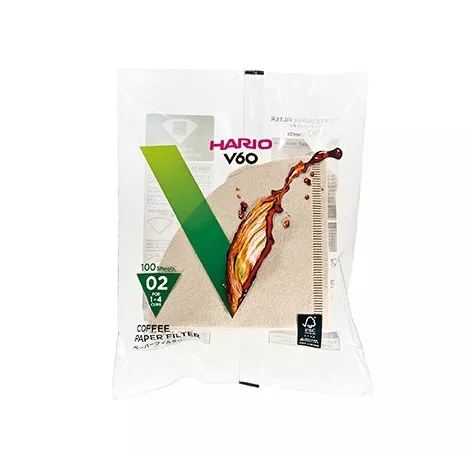 Фильтры Hario V60 бумажные неотбеленные (Япония), 100 шт