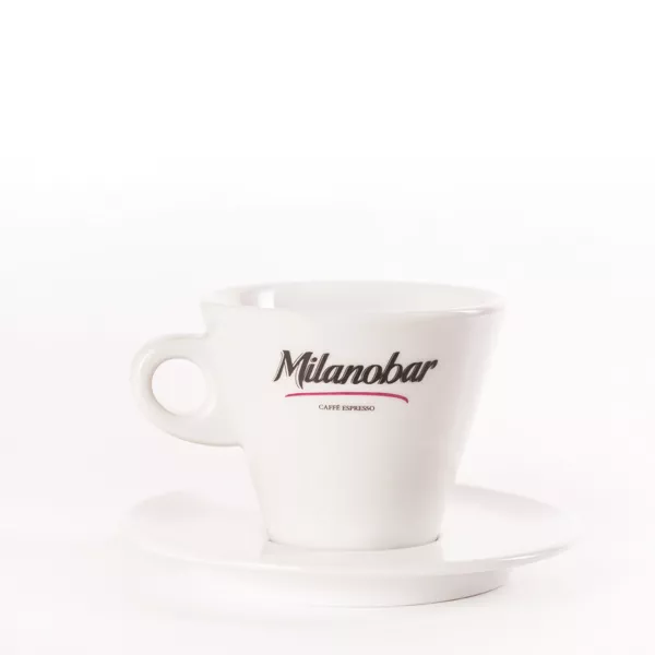 Чашка кофейная с блюдцем для дабл капучино или латте Milanobar, 270 мл