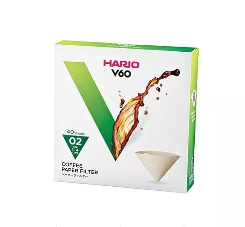 Фильтры Hario V60 бумажные неотбеленные (Япония), 40 шт