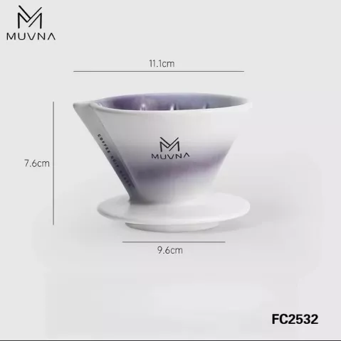 Воронка керамическая для приготовления кофе Muvna XingChuan V01, фиолетовый