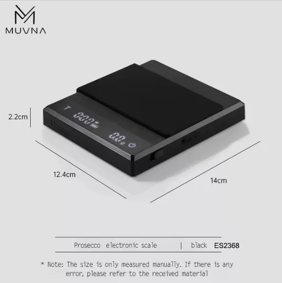 Весы с таймером Muvna Psyche M-1, 2000 гр, черный