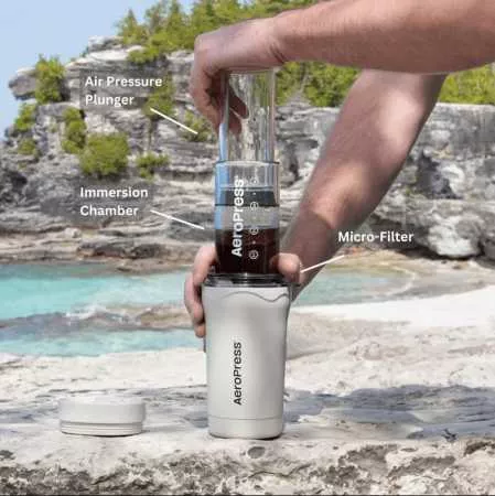 AeroPress Go PLUS, кремовый