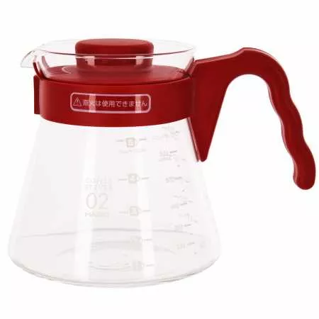 Воронка пластиковая Hario V60-02 и чайник, красный